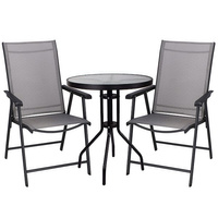 Gartenmöbel-Set Tisch 2 Stühle Balkon Patio Terrasse