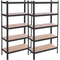 Kellerregale Metallregale 30 x 75 x 150 cm 2 Stück schwarz