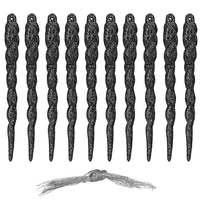 Baumschmuck Ornament gedrehte schwarze Zapfen 10 Stück