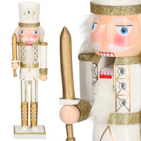 Nussknacker  Soldat mit Schwert Höhe: 38 cm creme