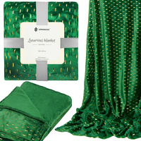 Wohndecke Kuscheldecke Überwurf für Sofa 200 x 220 cm grün