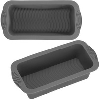 Silikon-Backform, Kuchenform, 12 x 25,5 x 7 cm, grau