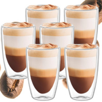 Thermogläser doppelwandige Kaffeegläser 480 ml 6 Stück
