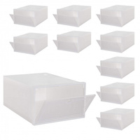 Schuhbox, DIY, 10x Schuhschachtel, m. Frontdeckel 33x23,5x13,5 cm