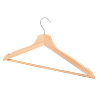 Kleiderbügel, 30 Stück, 43 cm lang, Natural