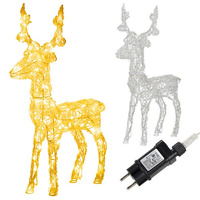 Deko-Figur LED-Rentier stehend warmweißes Licht Gartendeko Weihnachtsbeleuchtung 