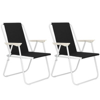 Klappstühle mit Armlehnen 58,5 x 52 x 73 cm 2 Stück schwarz