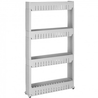 Mobilregal Badregal Standregal 4 Ablagen Grau