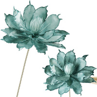 Lotosblüte Künstlich Lotosblume am Stiel 74 cm Kunstblume in Türkis