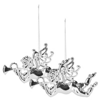 Weihnachtsdeko Christbaumschmuck 2 Engelchen 12 x 9,5  cm