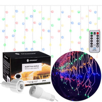 Lichterkette Lichtervorhang 300 LEDs 14,5 M bunt 8 Funktionen Fernbedienung Stromversorgung