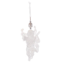 Christbaumanhänger, 13 cm, Engel mit Lyra