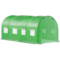 Folientunnel Bogendach Fenster Gewächshaus 200 x 450 x 200 cm