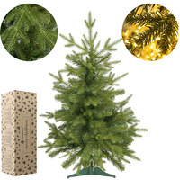 Premium künstlicher Weihnachtsbaum mit Ständer 90 cm perfekte Nachbildung der Kaukasus-Fichte