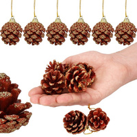 Weihnachtsbaumanhänger, Tannenzapfen 6 Stück