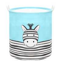 Wäschesammler mit Henkeln, Zebra-Applikation