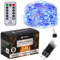 LED-Lichterkette, Fernbedienung, 480 LEDs, 51 m, blau