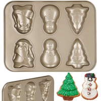 Weihnachtbackform Backform mit 6 Figuren 26 x 35 cm
