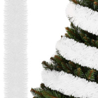 Weiße Weihnachtsbaum Girlande 6 m lang