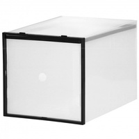 Schuhfach mit Schublade, DIY, HxBXT: 20 x 20,5 x 28,5 cm, stapelbar