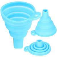 Faltbarer Trichter aus Silikon Durchmesser 6,5 cm blau