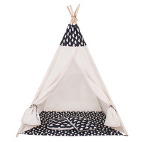 Tipi Zelt Bodenmatte Kissen 160 x 120 x 100 cm Kinderspielzelt