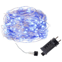 LED-Lichterkette mit 100 LEDs 13 m 8 Funktionen Stromversorgung 