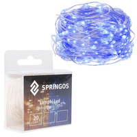 LED-Lichterkette 20 LEDs 200 cm blau batteriebetrieben Indoor