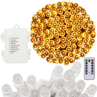 LED-Lichterkette 100 LEDs 8 Funktionen 10,5 m Batterie