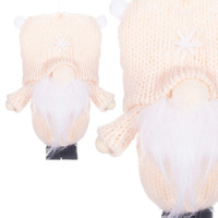 Weihnachtszwerg Figur, skandinavischer Zwerg, 8 cm, creme