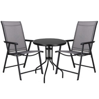 Gartenmöbel-Set Tisch 2 Stühle für Balkon Patio Terrasse