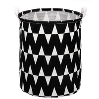 Wäschesammler mit Henkeln, geometrisches Design
