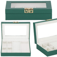 Schmuckkasten mit Sichtfenster 23,5 x 14 x 5,5 cm