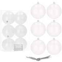 Weihnachtsbaumkugeln-Set aus Kunststoff Durchmesser 10 cm 6 Stück 