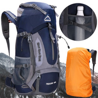 Wanderrucksack Damen Herren 60 Liter Regenabdeckung und Trillerpfeife