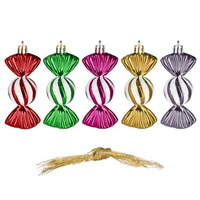 Weihnachtsbaumkugeln Bonbons 5 Stück multicolor