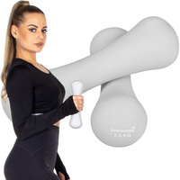 Neopren-Hanteln, 2 x 2,5 kg, grau