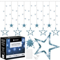  Innen-Lichtervorhang 138 kaltweiße Dioden Sterne