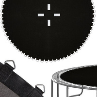 Sprungmatte mit 72 Ösen für trampolin, schwarz
