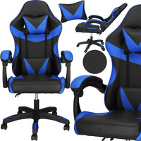Bürostuhl Gamingstuhl mit Kopf- und Lendenkissen Armlehnen bis 120 kg