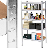 Metallregal Garagenregal m. 5 Ablagen 90 x 180 cm 