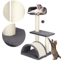 Kratzbaum für Kitten mit Plattformen Brücke Spielball 67 cm