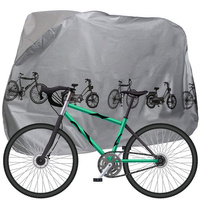 Fahrradschutzhülle Abdeckplane für Fahrräder und Motorroller 100 x 200 cm grau