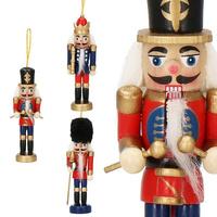 Nussknacker-Anhänger 3 Stk. Figuren aus Holz 4x13 cm