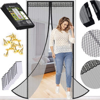 Moustiquaire magnétique avec bordure en dentelle, protection contre les insectes sans perçage 100 x 210