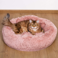 Hundebett rond diamètre 60 cm avec longs poils