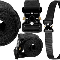 Ceinture tactique, fermeture rapide, 125 cm, boucle QR en métal, noir