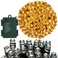 Guirlande lumineuse LED avec 50 LED 5,5 m alimentée par batterie 8 modes