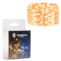 Guirlande lumineuse LED avec 50 LED, 500 cm, pile, lumière : blanc chaud