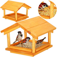 Mangeoire pour oiseaux en bois massif, station d'alimentation pour oiseaux à poser